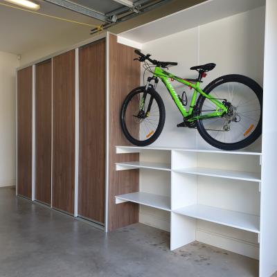 Garage storage robe and shelving