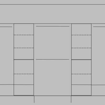 2700 3600 3 Door Value Pack Robe His And Hers With Joint Double Hanging 